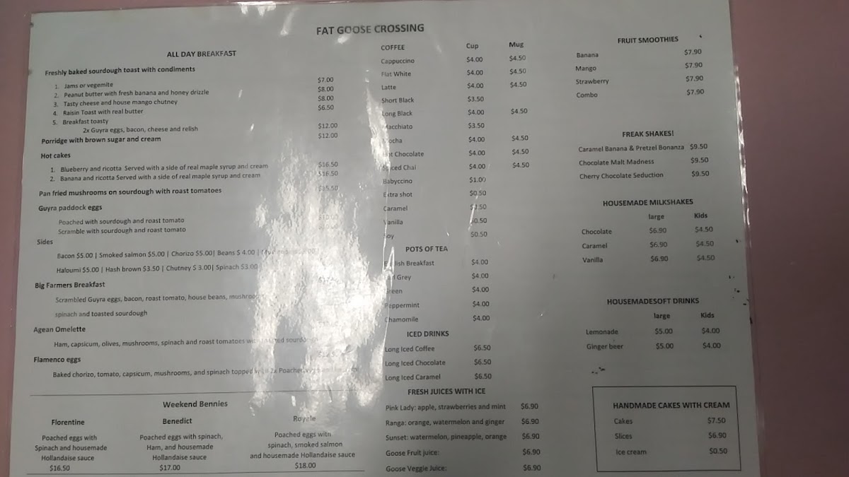 Menu Fat Goose Crossing-3